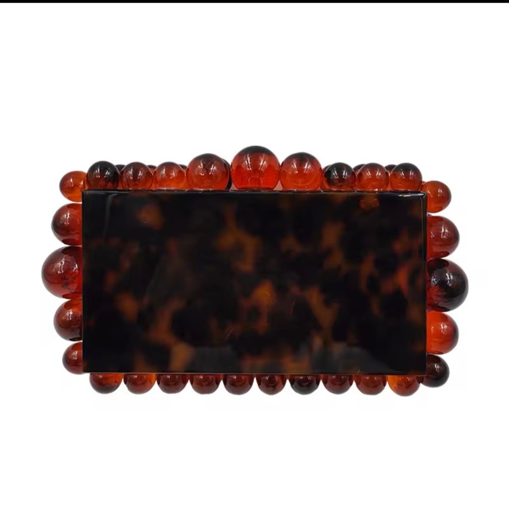 Tortoiseshell clutch bag